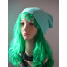 Knitted hat simple, green color