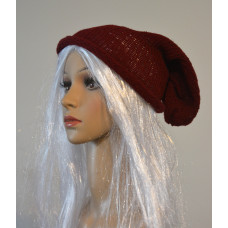 Knitted hat - burgundy
